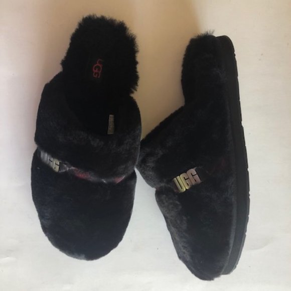 UGG Dalla Plaid Shearling Black Slipper. Sheepskin. NWT. Size: 9 - Picture 7 of 13